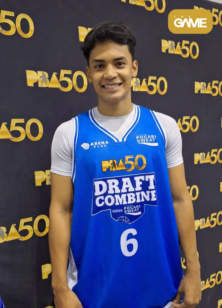 The game 2025 september in-article pbadraftie - the game Dalph Panopio at the PBA Draft Combine